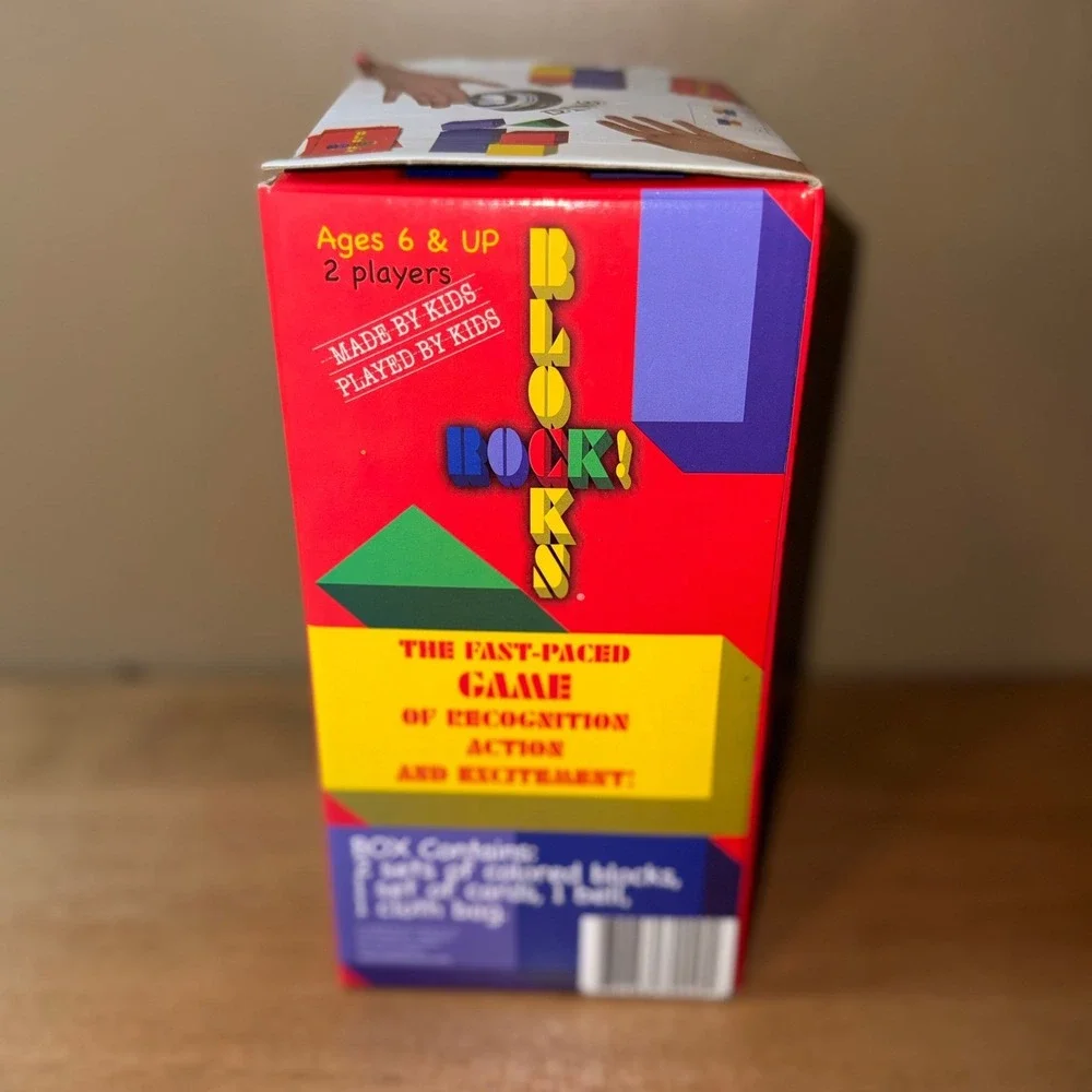 Blocks Rock! Educational Competitive Building Game Ages 6+ 2 Players with Bell